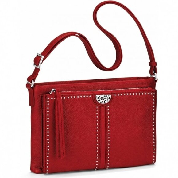 Brighton Handbags - Brighton JAGGER Pretty Tough Leather organizer Lipstick red crossbody $445